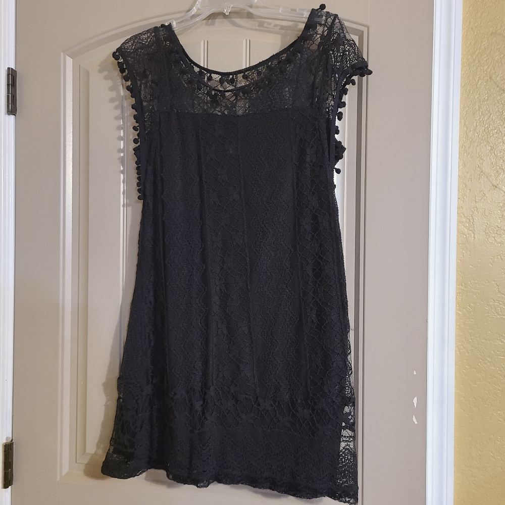 Black lace dress